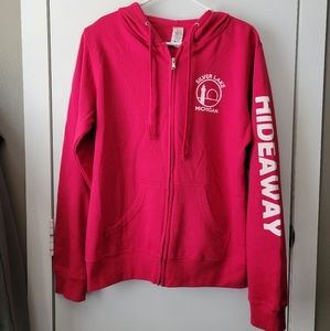 Silver Lake Michigan Pink zip up hoodie